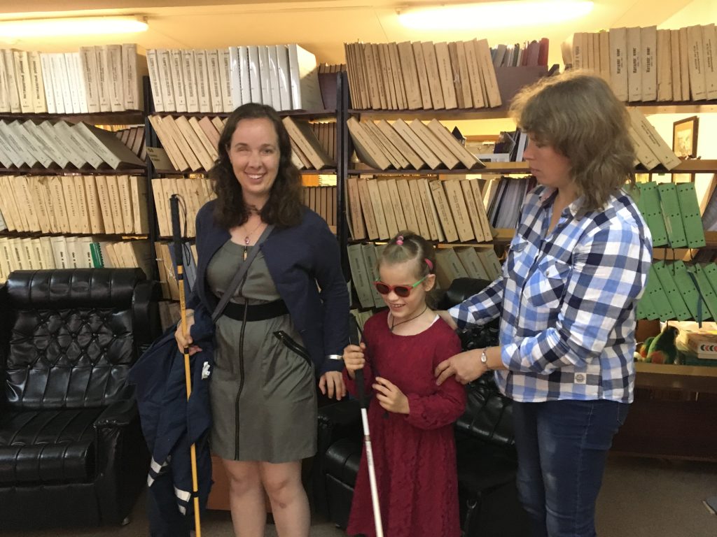 Laurel presents 7 year old Nastya and her family with much needed technology and other resources.